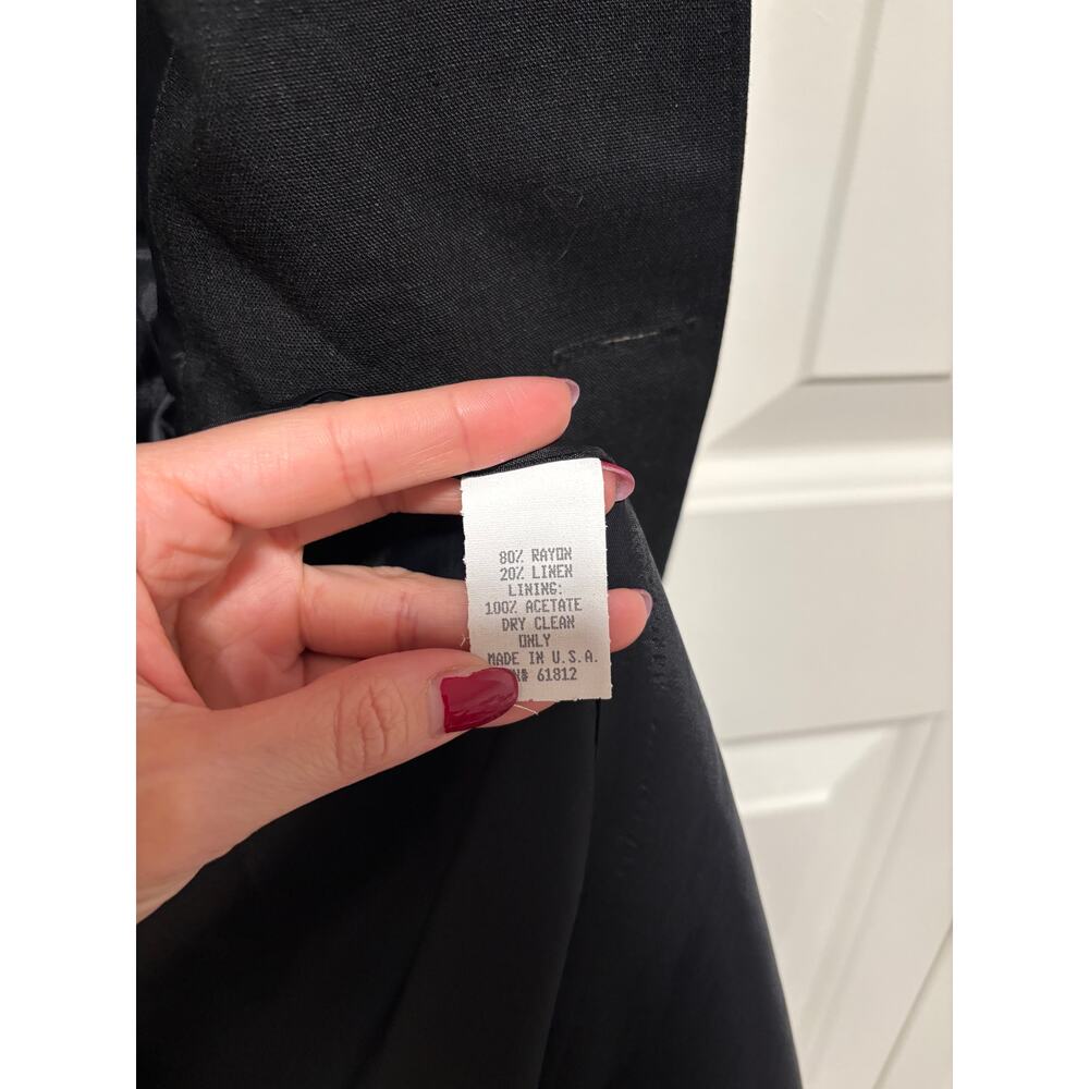 Vintage Dépêche Petite Black Double Button Dress 4 - Picture 9 of 11